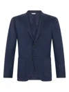 Boglioli Patch-pocket Two-button Blazer In Blue