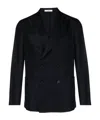 Boglioli Virgin Wool And Cotton Double-breasted K-jacket In Black