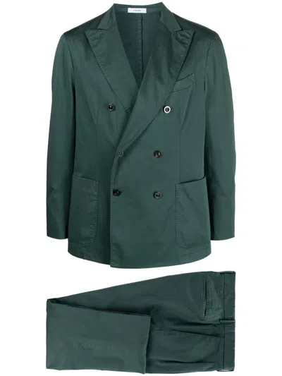 Boglioli Double-breasted Blazer In Green