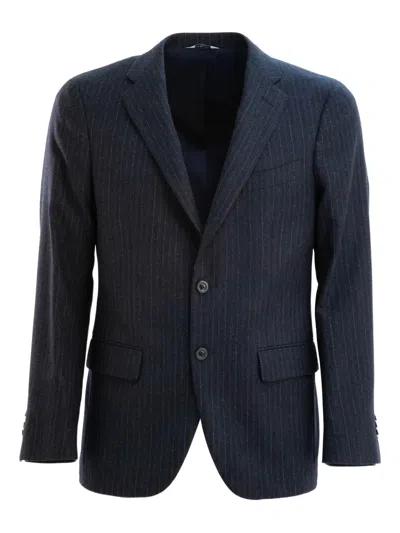 Boglioli Pinstripe Suit In Blue