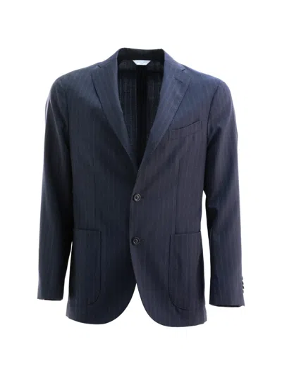 Boglioli Pinstriped Single-breasted Suit In Blue
