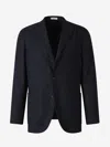 Boglioli Plaid Motif Blazer In Blue