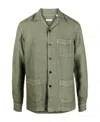 Boglioli Plain Linen Shirt In Green