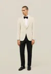 Boglioli Plain Velvet Milano Dinner Jacket In White