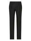Boglioli Pleated Wool Trousers In Black