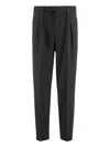 Boglioli Pleated Wool Trousers In Black