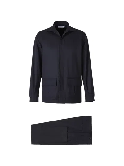 Boglioli Pleated-detail Flap-pocket Suit In Multi