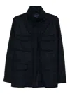 Boglioli Utility Jacket With Four Front Pockets In Blue