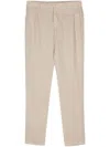 Boglioli Pressed-crease Linen Trousers In Neutrals