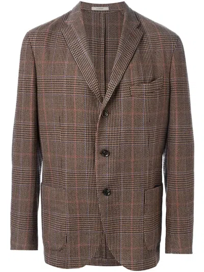 Boglioli Prince Of Wales Check Blazer In Brown