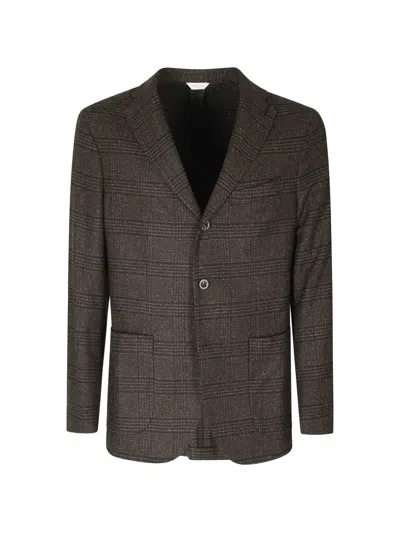 Boglioli Prince Of Wales Check Blazer In Brown