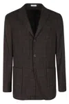 Boglioli Prince Of Wales Pattern Brown Jacket In Brown