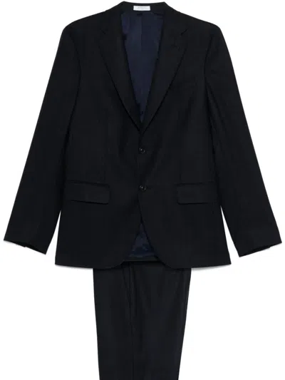 BOGLIOLI PRINCE OF WALES-PATTERN SUIT