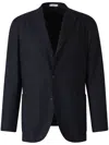 Boglioli Navy Blue Wool Jacket In Blue