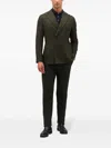 Boglioli Prince Of Wales Wool Double-breasted K-jacket In Green