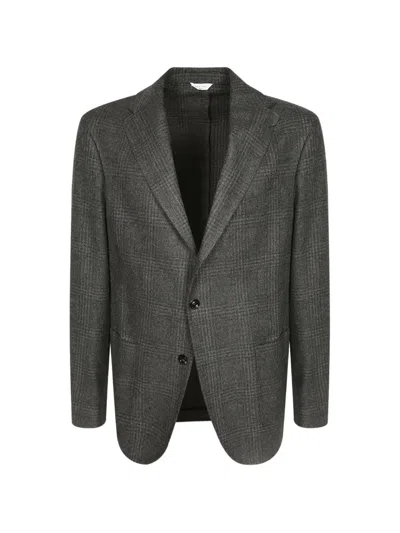 Boglioli Prince-of-wales Check Blazer In Black