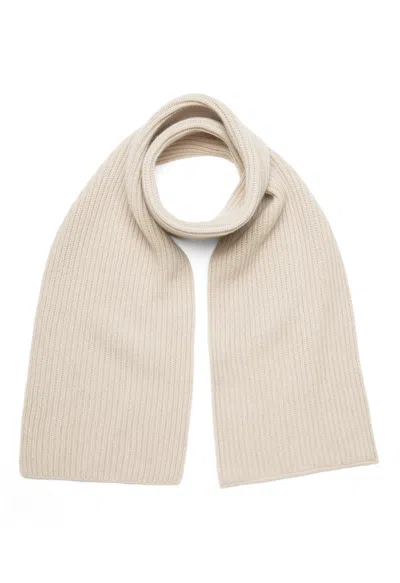 Boglioli Pure Cashmere Knit Scarf In Beige
