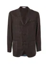 Boglioli Regular Check Wool Blazer For Men In Brown