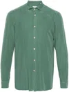 Boglioli Spread-collar Long-sleeve Shirt In Green