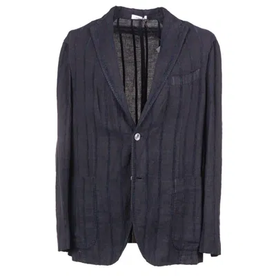 Pre-owned Boglioli Relaxed-fit Cotton And Linen 'k Jacket' Sport Coat 42r (eu 52) In Black