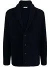 Boglioli Ribbed Button-up Cardigan In Blue