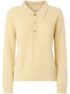 Boglioli Ribbed Cashmere Polo In Yellow