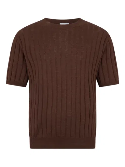 BOGLIOLI RIBBED-KNIT T-SHIRT