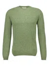 Boglioli Green Round Neck Wool Sweather In Green