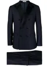 Boglioli Satin-trim Tuxedo Suit In Blue