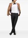 Boglioli Virgin Wool Satin Tuxedo Trousers In Black
