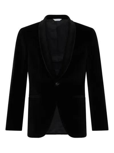 Boglioli Shawl-collar Velvet Blazer In Black