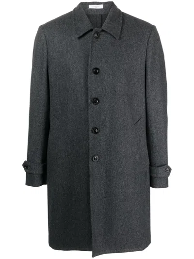 Boglioli Shirt Neck Coat In Blue