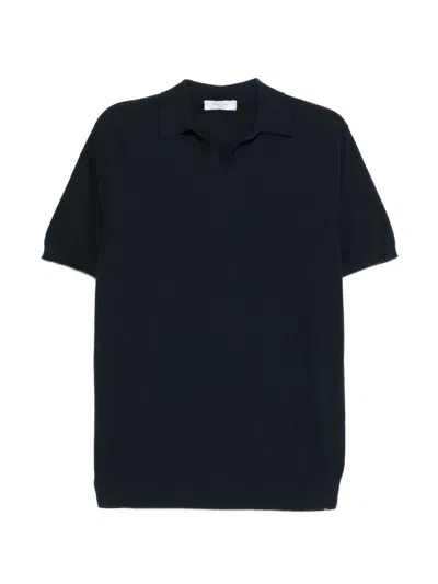 Boglioli Short-sleeved Polo Shirt In Blue