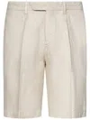 Boglioli Tailored Knee-length Beige Bermuda Shorts In Beige