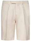 Boglioli Tailored Knee-length Beige Bermuda Shorts In Beige