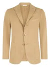 Boglioli Silk-blend Blazer In Neutrals