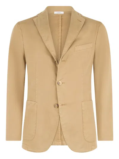 Boglioli Silk-blend Blazer In Neutrals