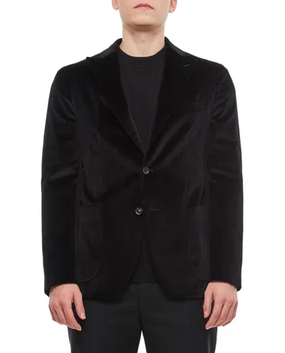 Boglioli Single Breast Velvet K-jacket In Black