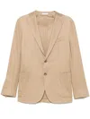 Boglioli Light Brown Cotton Blazer In Brown