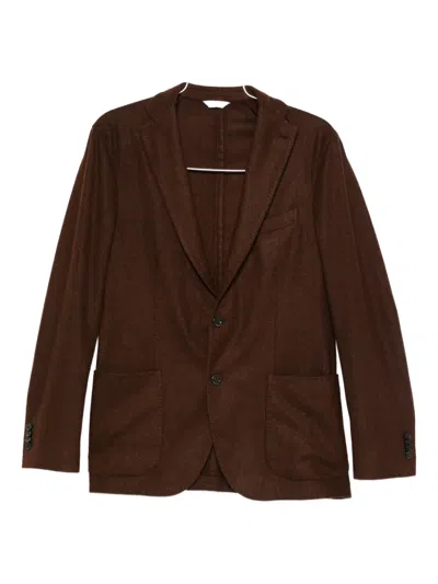 Boglioli Single-breasted Blazer In Brown