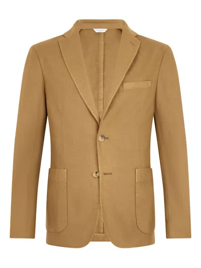 Boglioli Single-breasted Blazer In Brown