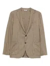 Boglioli Single-breasted Blazer In Brown