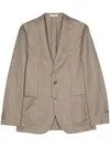 Boglioli Single-breasted Blazer In Brown