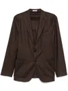 Boglioli Single-breasted Blazer In Brown