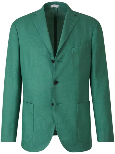 Boglioli Single-breasted Blazer In Green