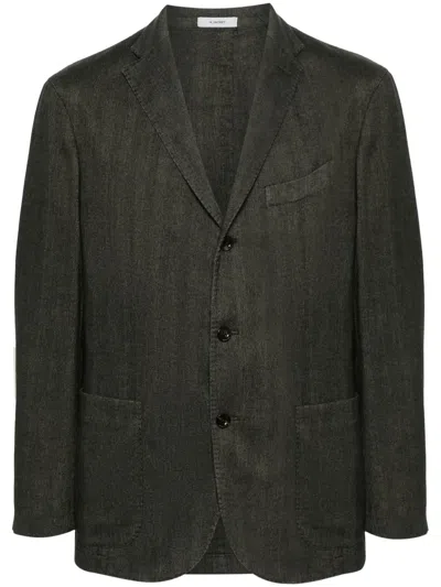 Boglioli Single-breasted Blazer In Green
