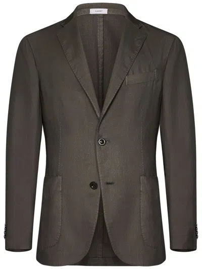 Boglioli Single-breasted Blazer In Cashmere-silk Blend In Green