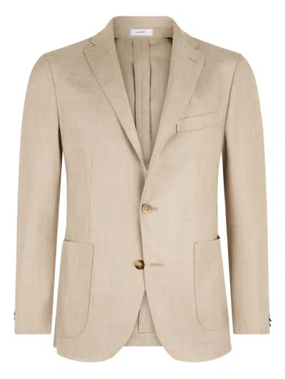 Boglioli Single-breasted Blazer In Neutrals