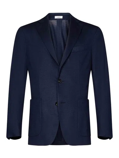 Boglioli Single-breasted Blue Cashmere