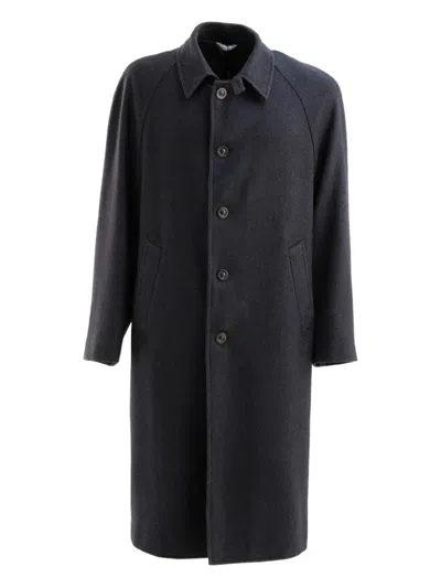 BOGLIOLI SINGLE-BREASTED BUTTONED COAT